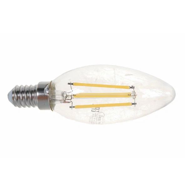 Лампа * светодиод. General свеча GLDEN-CS-8-230-E27-4500 филамент прозр.