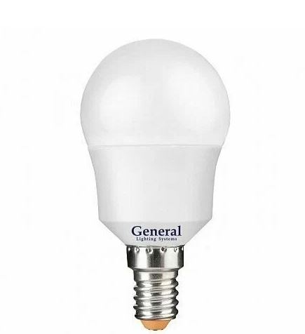 Лампа * светодиод. General шар GLDEN-G45F-7-230-E14-4500